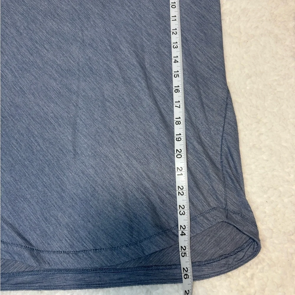 Lululemon Women Heathered Blue What The Sport Short Sleeve Tee